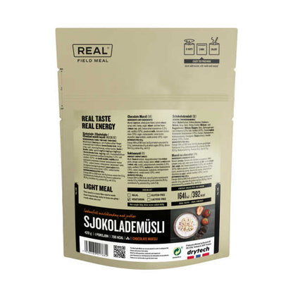 Real Field Meal（リアルフィールドミール）チョコレートミューズリー 710kcal｜フリーズドライ｜高カロリー行動食・非常食・アウトドア朝食