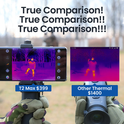 【Android専用・狩猟特化モデル】Thermal Master T2 Max｜1600ヤード対応サーマルスコープ｜13mmレンズ・15倍ズーム・50Hz表示・タクティカルハンドル付属｜赤外線ハンティング単眼鏡