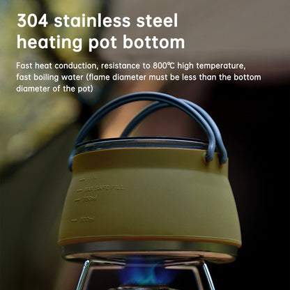 折りたたみ式シリコンケトル 1.0L｜携帯用アウトドア湯沸かしポット（全5色）