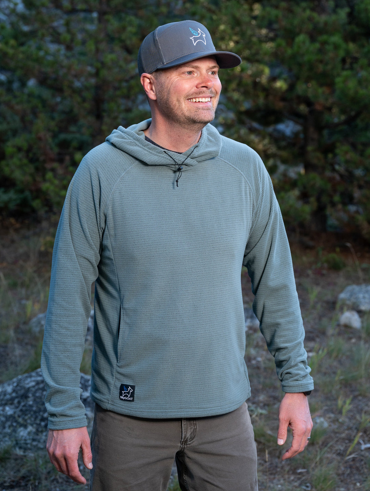 SkyGOAT（スカイゴート）CAMP Hoodie メンズ｜GOATgrid マイクログリッドフリース フーディー