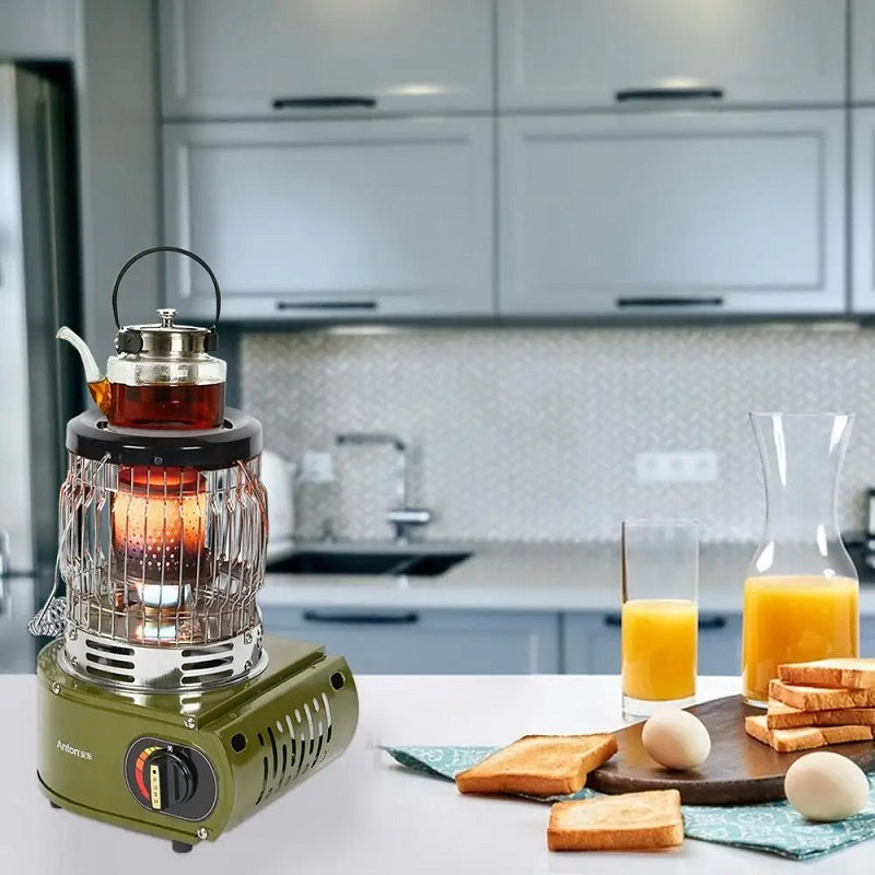 Outdoor Gas Heater Camping Stove｜キャンプ用 ポータブル ガスヒーター＆ストーブ（アーミーグリーン／ベージュ）