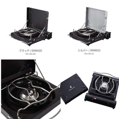 岩谷産業 イワタニ FORE WINDS ラックスキャンプストーブ FW-LS01 風防搭載 アウトドア用カセットこんろ Iwatani LUXE CAMP STOVE