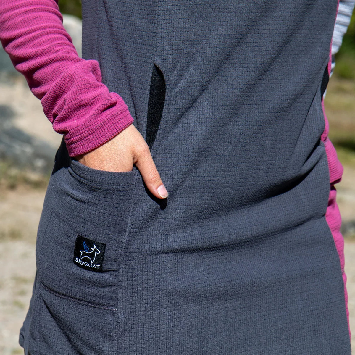 SkyGOAT（スカイゴート）Women's CAMP Dress ウィメンズ キャンプドレス｜GOATgrid マイクログリッドフリース フード付き アウトドアワンピース
