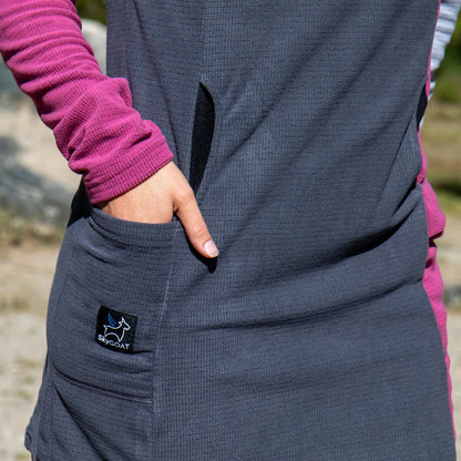 SkyGOAT（スカイゴート）Women's CAMP Dress ウィメンズ キャンプドレス｜GOATgrid マイクログリッドフリース フード付き アウトドアワンピース