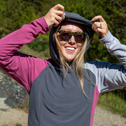 SkyGOAT（スカイゴート）Women's CAMP Dress ウィメンズ キャンプドレス｜GOATgrid マイクログリッドフリース フード付き アウトドアワンピース