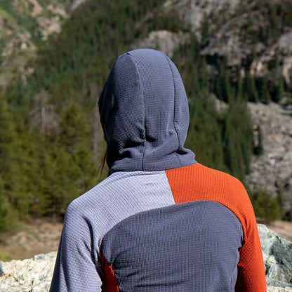 SkyGOAT（スカイゴート）Ultralight 115 レディース ハーフジップ フーデッドプルオーバー｜115gsm GOATgrid 超軽量マイクログリッドフリース