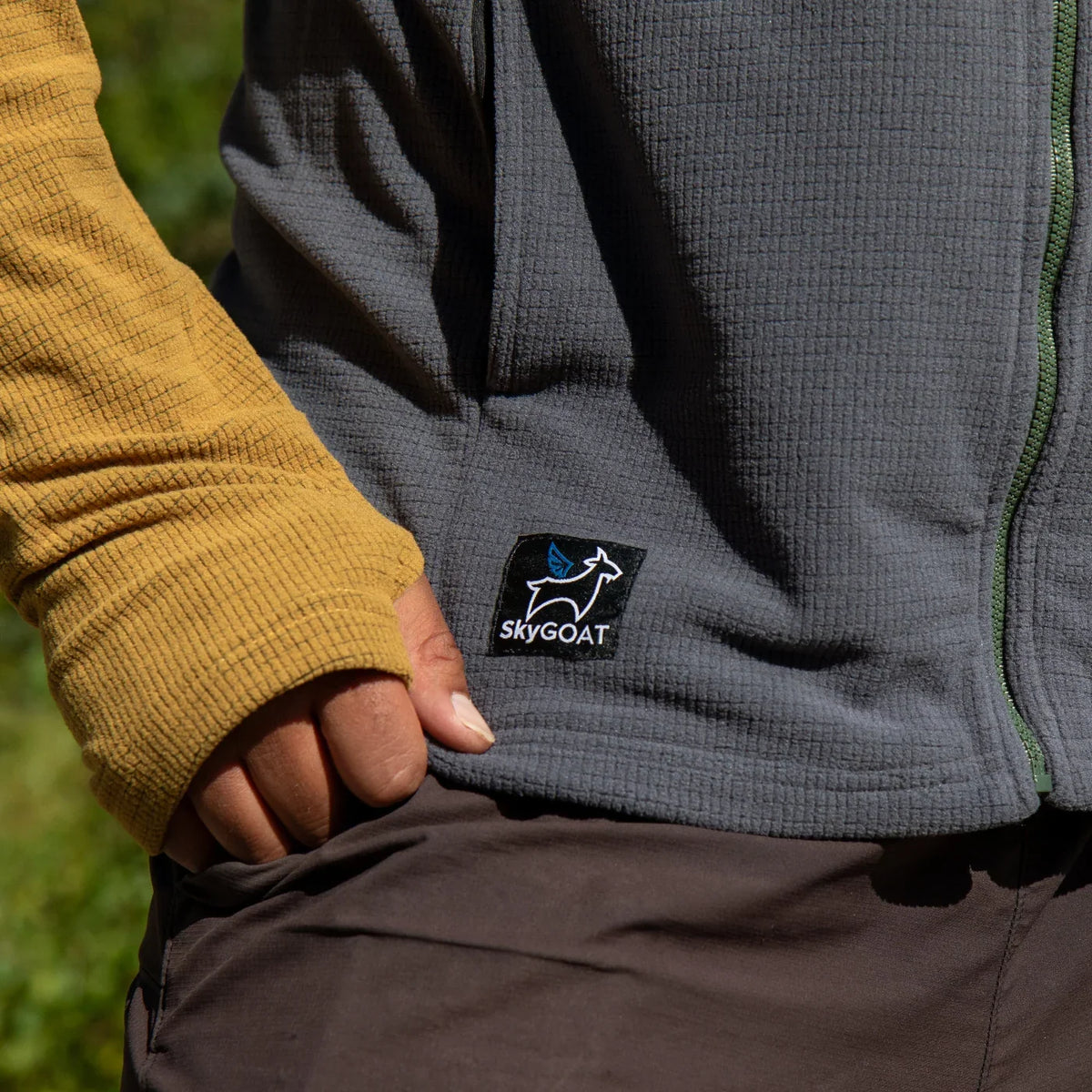 SkyGOAT（スカイゴート）CAMP Jacket メンズ｜GOATgrid マイクログリッドフリース フルジップジャケット フードなし
