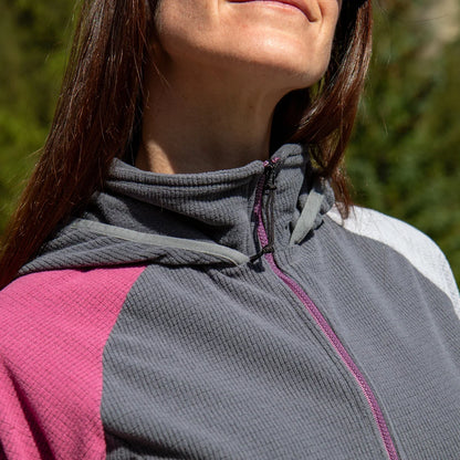 SkyGOAT（スカイゴート）CAMP Hooded Jacket レディース｜GOATgrid マイクログリッドフリース フルジップジャケット