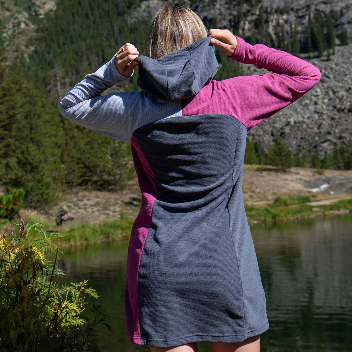 SkyGOAT（スカイゴート）Women's CAMP Dress ウィメンズ キャンプドレス｜GOATgrid マイクログリッドフリース フード付き アウトドアワンピース