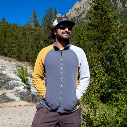 SkyGOAT（スカイゴート）CAMP Jacket メンズ｜GOATgrid マイクログリッドフリース フルジップジャケット フードなし
