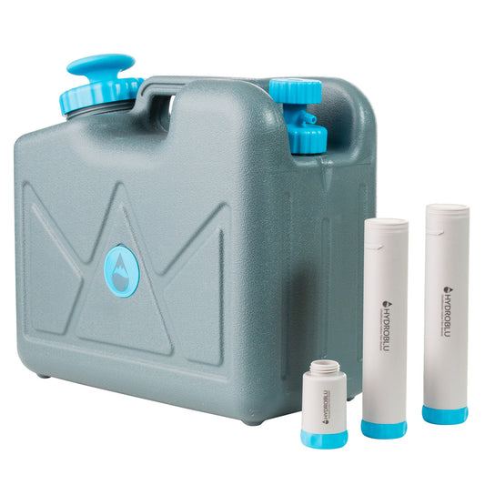 ハイドロブルー 加圧ジェリーカン ウイルス対応 浄水フィルター セット 大容量 浄水システム HYDROBLU Pressurized Jerry Can Water Filter Virus Free Package HB-JC-VUF-02