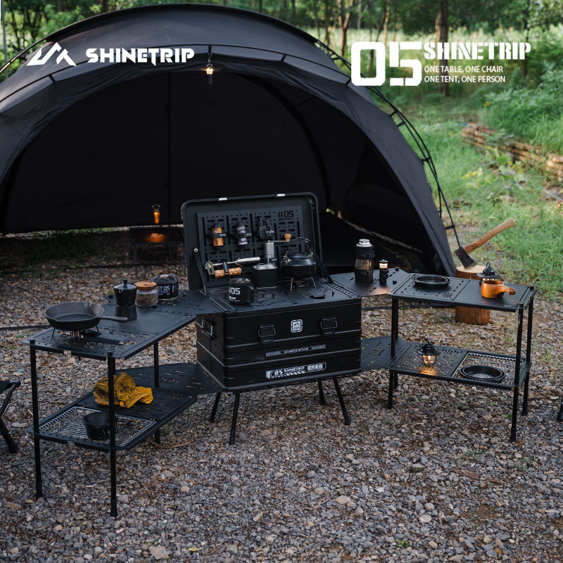 山趣（やましゅみ） SHINETRIP #05 Series Tactical Aluminum Case Black（Medium / Large） アルミギアコンテナ