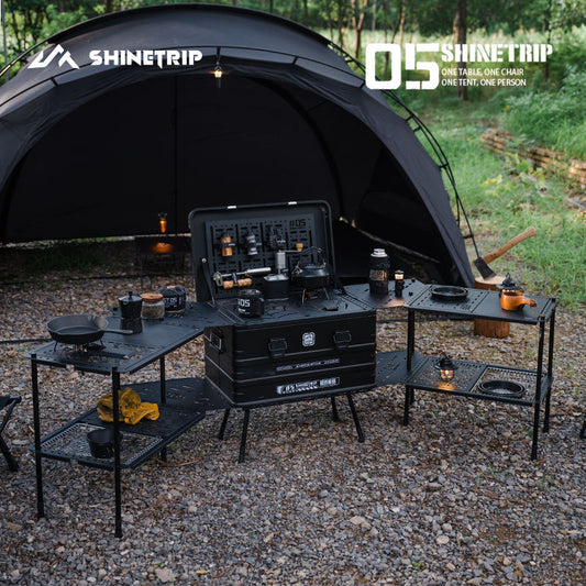 山趣（やましゅみ） SHINETRIP #05 Series Tactical Aluminum Case Black（Medium / Large） アルミギアコンテナ