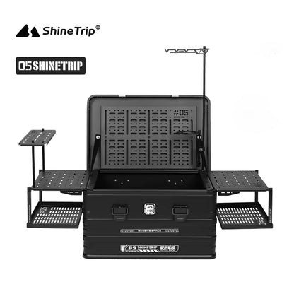 山趣（やましゅみ） SHINETRIP シャイントリップ #05 Series Tactical Aluminum Box Black（Flagship-set） Medium / Large（A422-Z33 / A422-Z13）タクティカルアルミケース フラッグシップセット