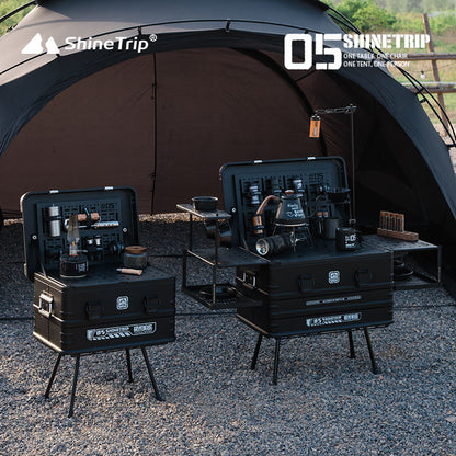 山趣（やましゅみ） SHINETRIP #05 Series Tactical Aluminum Case Black（Medium / Large） アルミギアコンテナ