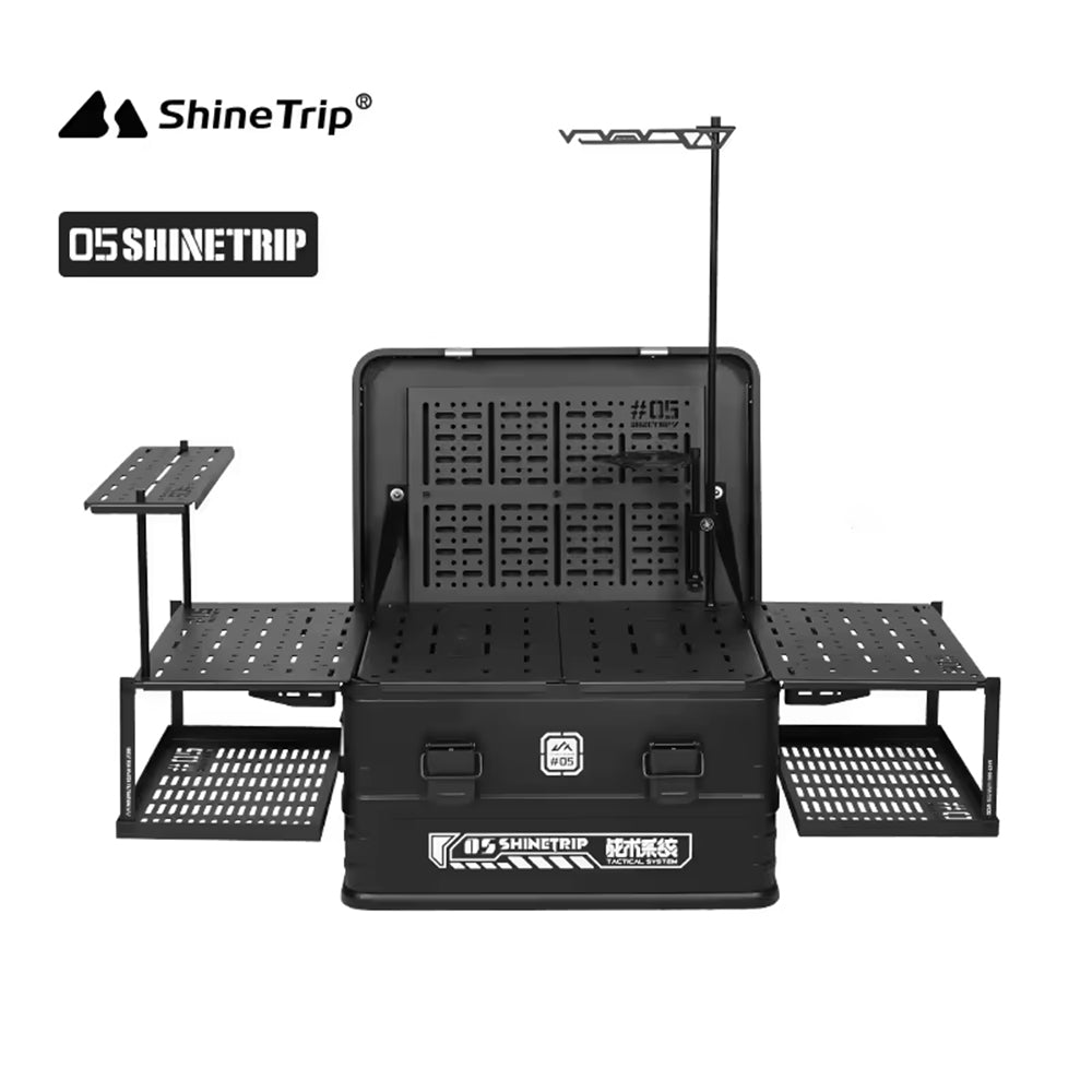山趣（やましゅみ） SHINETRIP シャイントリップ #05 Series Tactical Aluminum Box Black（Flagship-set） Medium / Large（A422-Z33 / A422-Z13）タクティカルアルミケース フラッグシップセット