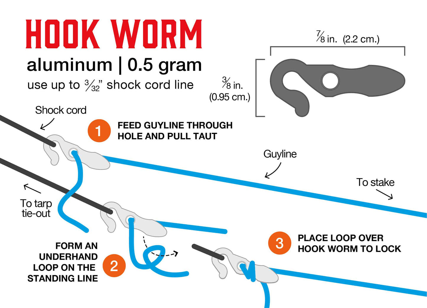 Dutchware Gear（ダッチウェアギア） Hookworm ガイラインテンショナー（Single） MUS109