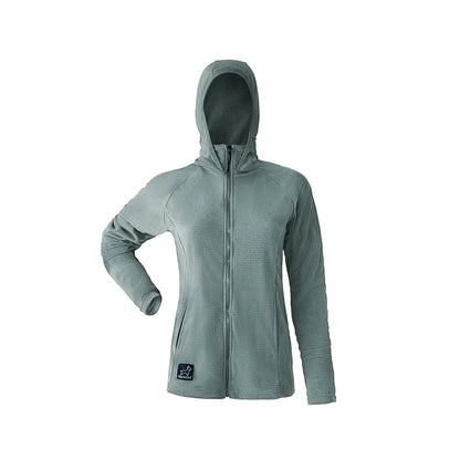 SkyGOAT（スカイゴート）CAMP Hooded Jacket レディース｜GOATgrid マイクログリッドフリース フルジップジャケット