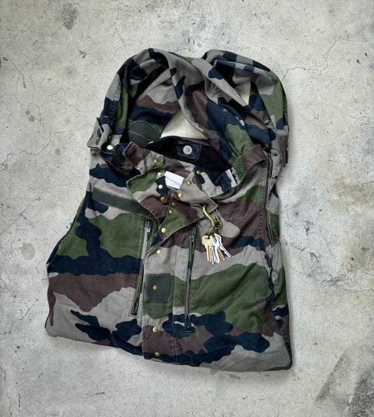 【Yabo】フランス軍ミリタリーリメイク 2WAYショルダーバッグ｜F2ジャケット＆M47チノシャツ使用｜A4対応・ユニセックス可