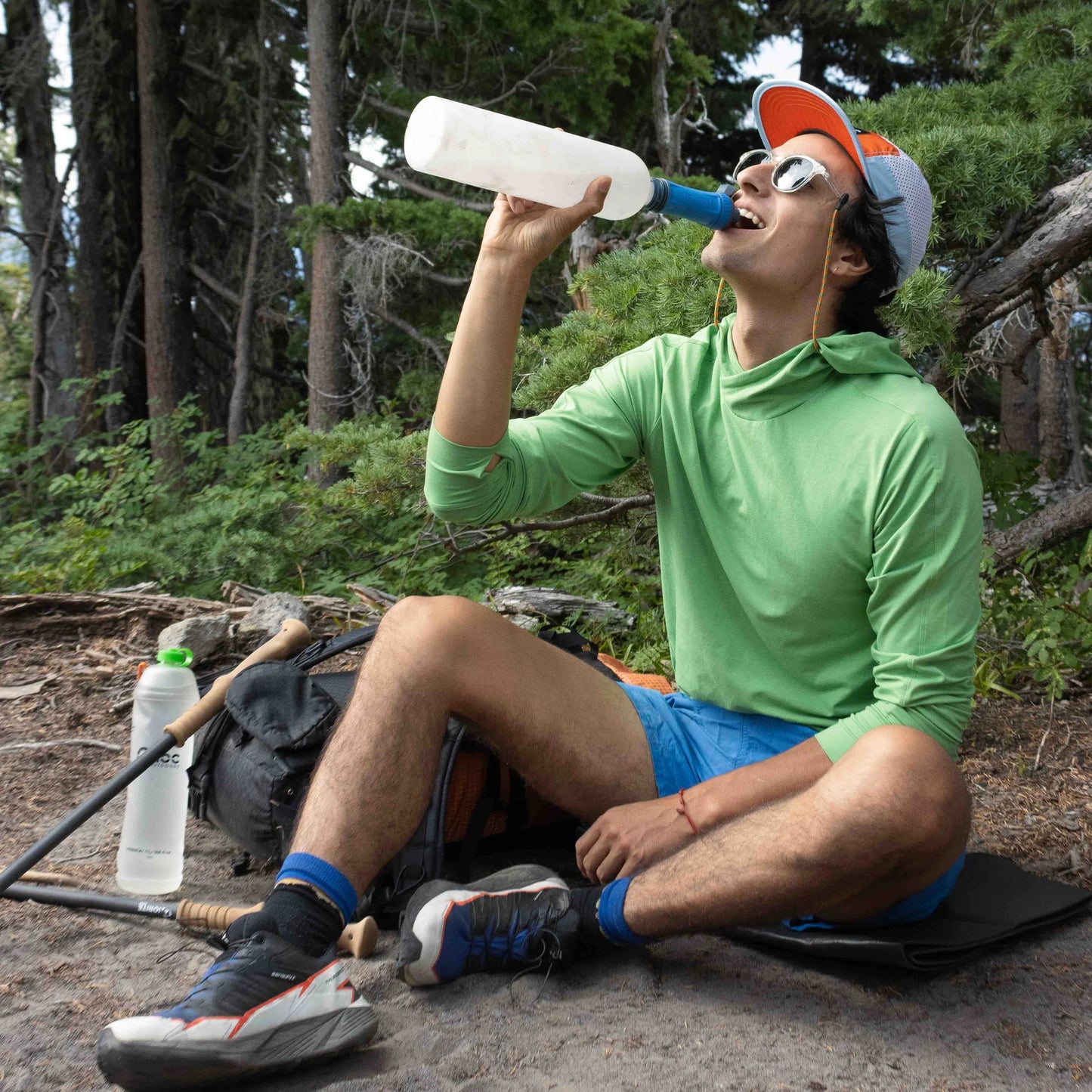 CNOC Outdoors（クノック） ThruBottle 1L スルーボトル｜28mmフィルター対応 超軽量ウォーターボトル