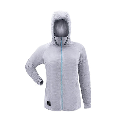 SkyGOAT（スカイゴート）CAMP Hooded Jacket レディース｜GOATgrid マイクログリッドフリース フルジップジャケット