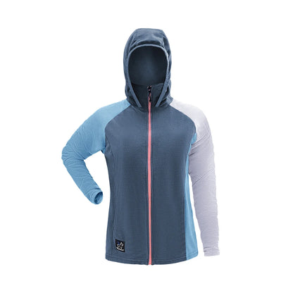 SkyGOAT（スカイゴート）CAMP Hooded Jacket レディース｜GOATgrid マイクログリッドフリース フルジップジャケット