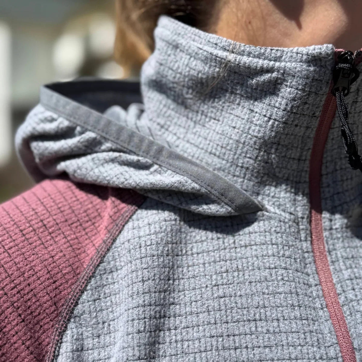 SkyGOAT（スカイゴート）AIR 70 レディース ハーフジップ フーデッドプルオーバー｜70gsm GOATgrid 超軽量マイクログリッドフリース