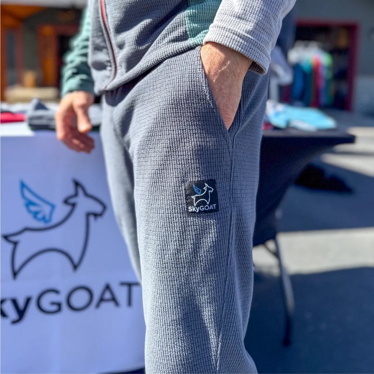 SkyGOAT（スカイゴート）GOATgrid メンズ ジョガーパンツ｜170gsm マイクログリッドフリース 軽量・保温・速乾 アウトドアパンツ
