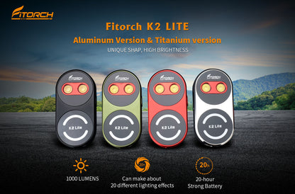 Fitorch（フィトーチ） K2 Lite キーチェーンライト 1000ルーメン｜アルミ／チタンモデル（USB Type-C）