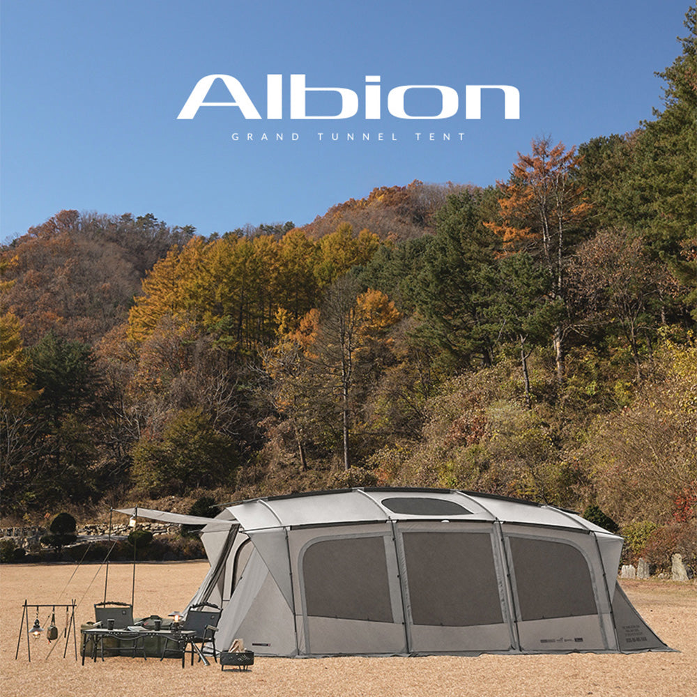 KZM アルビオン テント 4-5人用 グレー 大型テント 撥水 ドーム型 カズミ アウトドア KZM OUTDOOR Albion Grand Tunnel Tent