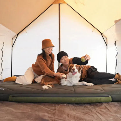 【KingCamp｜キングキャンプ】Gorgeous Double 17｜極厚ダブルエアーマット 201×141×17cm（マットカバー付き）