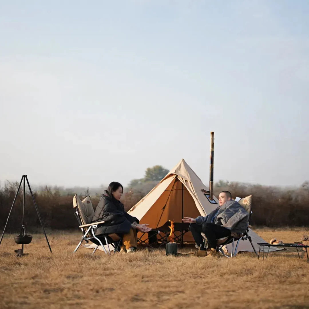 【KingCamp｜キングキャンプ】TURINO ワンポールテント 第一世代改良型｜TC生地・煙突口付き・ソロ〜デュオ対応（カーキ）