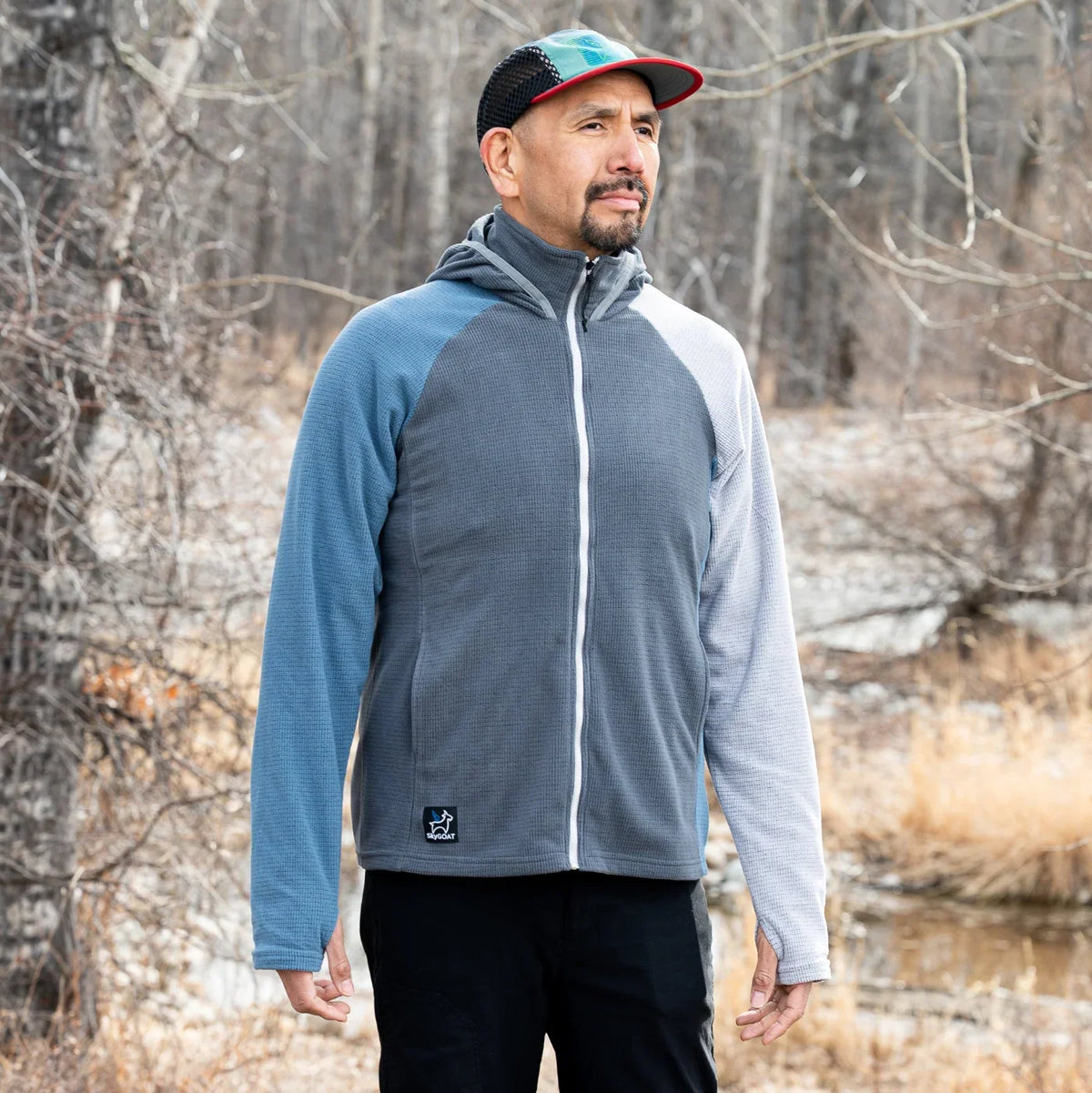 SkyGOAT（スカイゴート）CAMP Hooded Jacket メンズ｜GOATgrid マイクログリッドフリース フルジップジャケット