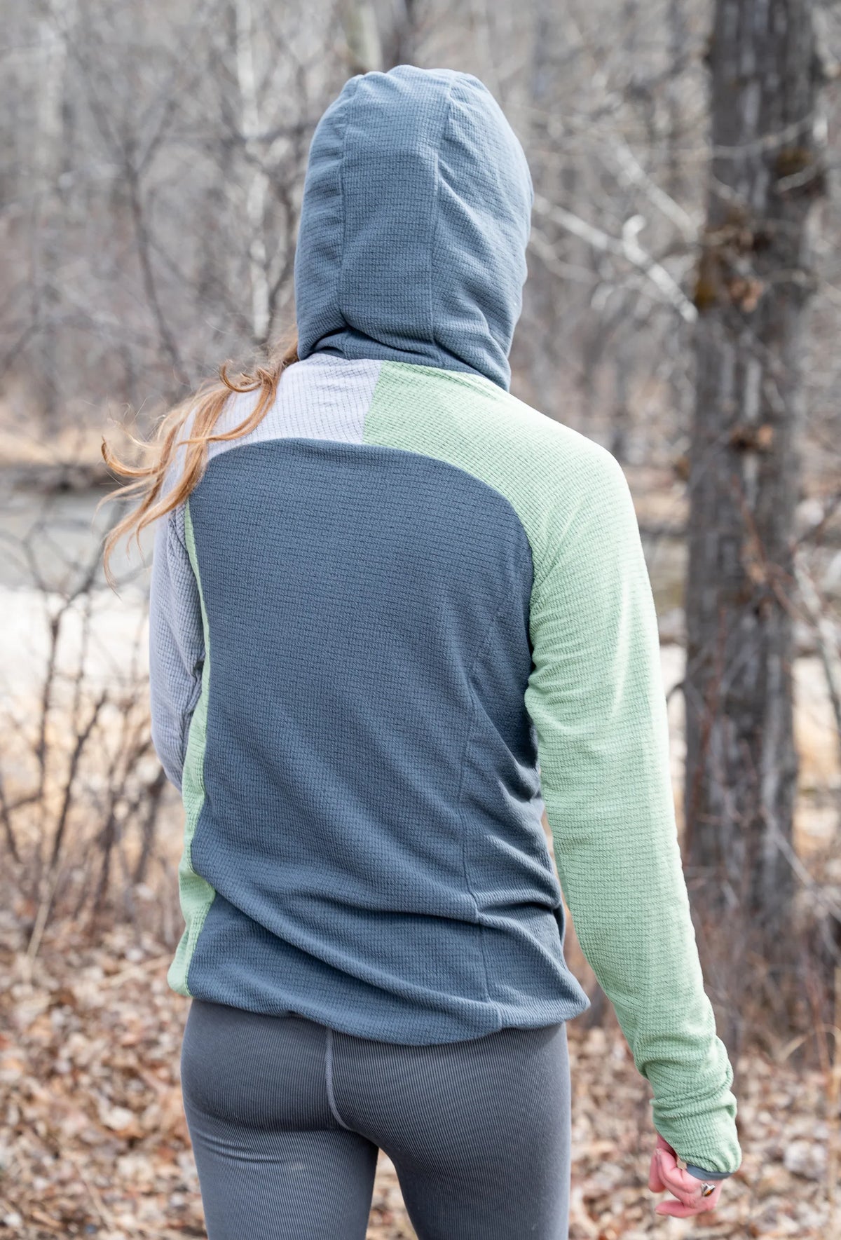 SkyGOAT（スカイゴート）Ultralight 115 レディース ハーフジップ フーデッドプルオーバー｜115gsm GOATgrid 超軽量マイクログリッドフリース