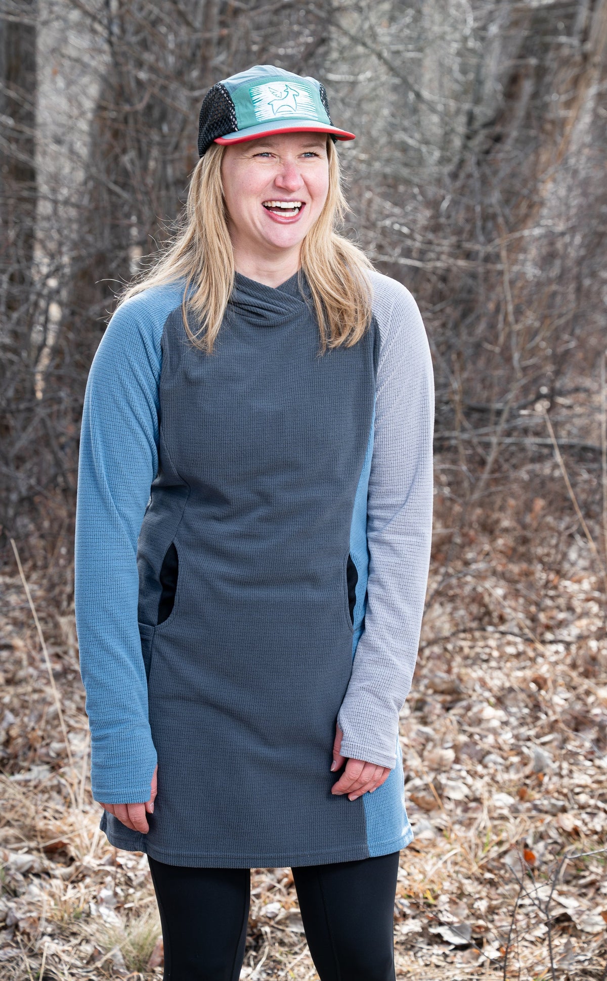 SkyGOAT（スカイゴート）Women's CAMP Dress ウィメンズ キャンプドレス｜GOATgrid マイクログリッドフリース フード付き アウトドアワンピース