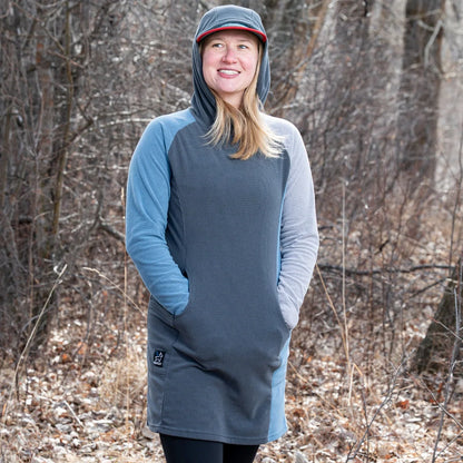 SkyGOAT（スカイゴート）Women's CAMP Dress ウィメンズ キャンプドレス｜GOATgrid マイクログリッドフリース フード付き アウトドアワンピース