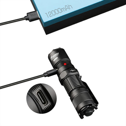 Fitorch（フィトーチ）M10GT タクティカルフラッシュライト 2200ルーメン 380m照射｜USB-C充電 IP68防水 防災・アウトドア