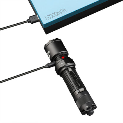Fitorch（フィトーチ）M30GT タクティカルフラッシュライト 3500ルーメン 630m照射｜USB-C充電 IP68防水 防災・アウトドア