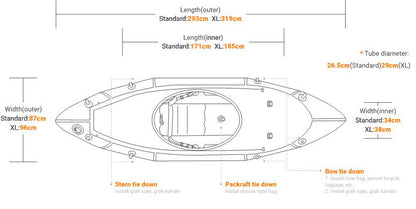 MRS Nomad S1D（MRS ノマド S1D）1人乗り 高速ツーリング パックラフト D Deck搭載 Standard・XL・ISS2対応