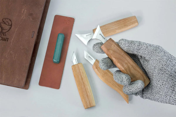 ビーバークラフト ブックボックス ウッドカービングセット Beaver Craft S05 book Geometric Wood Carving Knife Set in gift book-box
