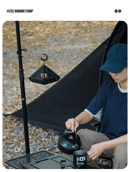 山趣（ShineTrip） ST-05シリーズ ピラミッドランプシェード（ブラック）