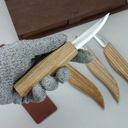 ビーバークラフト ブックボックス ウッドカービングセット ベーシックナイフ 4本セット Beaver Craft S07 book Basic Set of 4 Knives in gift book-box