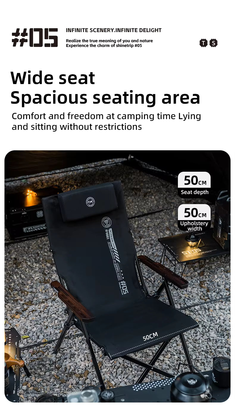 山趣（やましゅみ） SHINETRIP シャイントリップ #05 Series Adjustable Folding Chair 4段階調整 フォールディングチェア（A507-H00 / A507-T00）