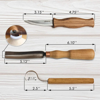 ビーバークラフト ガウジ付きスプーンカービングセット Beaver Craft S14 Spoon Carving Set with Gouge