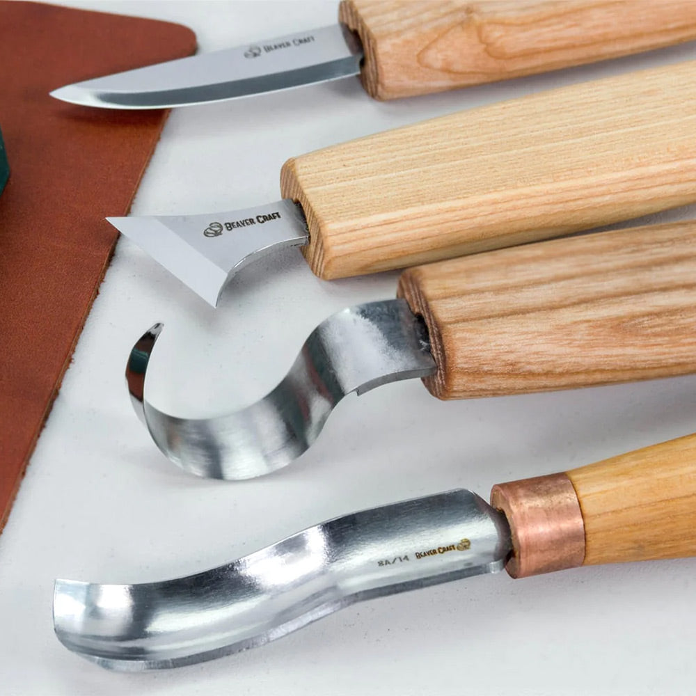 ビーバークラフト ブックボックス スプーン彫刻セット 4本セット Beaver Craft S19 book Sloyd knives Carving Set