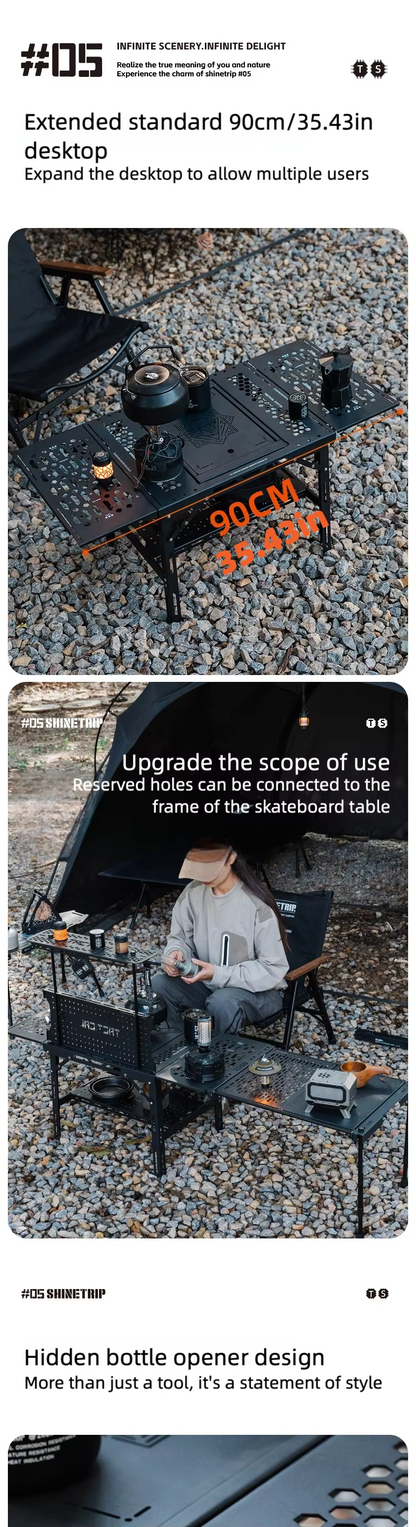 山趣（やましゅみ） SHINETRIP シャイントリップ #05 Series Dark Wing Tactical Folding Table ダークウィング タクティカル フォールディングテーブル システム（A563-H00 / A563-H01 / A563-H02 / A563-H03）