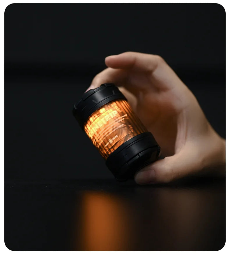 山趣（ShineTrip） ST-05シリーズ 回転式 19グリマー LEDランタン（Black／Transparent／Green／Sand）