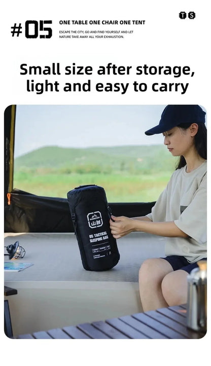 ShineTrip（山趣）#05 シリーズ エンベロープ スリーピングバッグ（G100/G150/G200・L/R・Black／Sand）