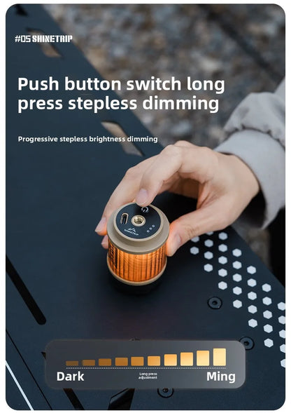 山趣（ShineTrip） ST-05シリーズ 回転式 19グリマー LEDランタン（Black／Transparent／Green／Sand）