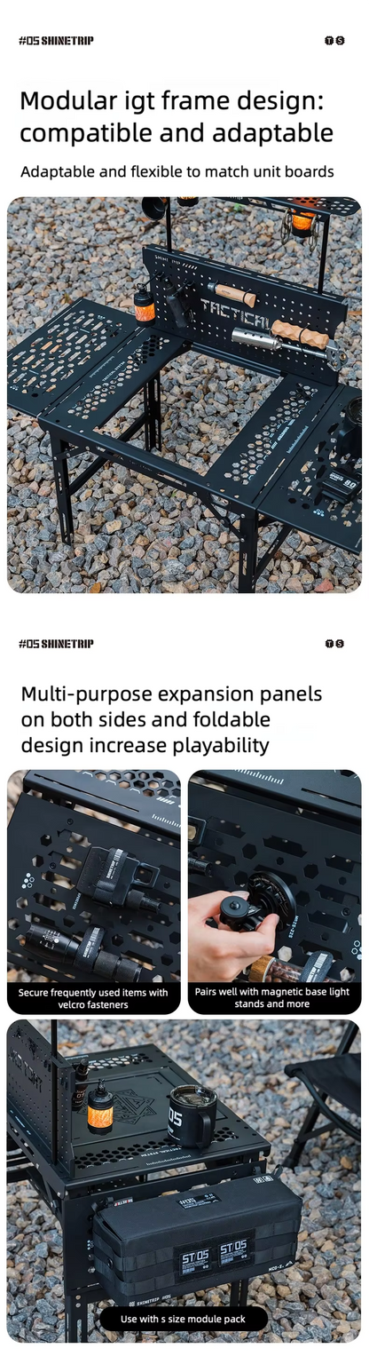 山趣（やましゅみ） SHINETRIP シャイントリップ #05 Series Dark Wing Tactical Folding Table ダークウィング タクティカル フォールディングテーブル システム（A563-H00 / A563-H01 / A563-H02 / A563-H03）